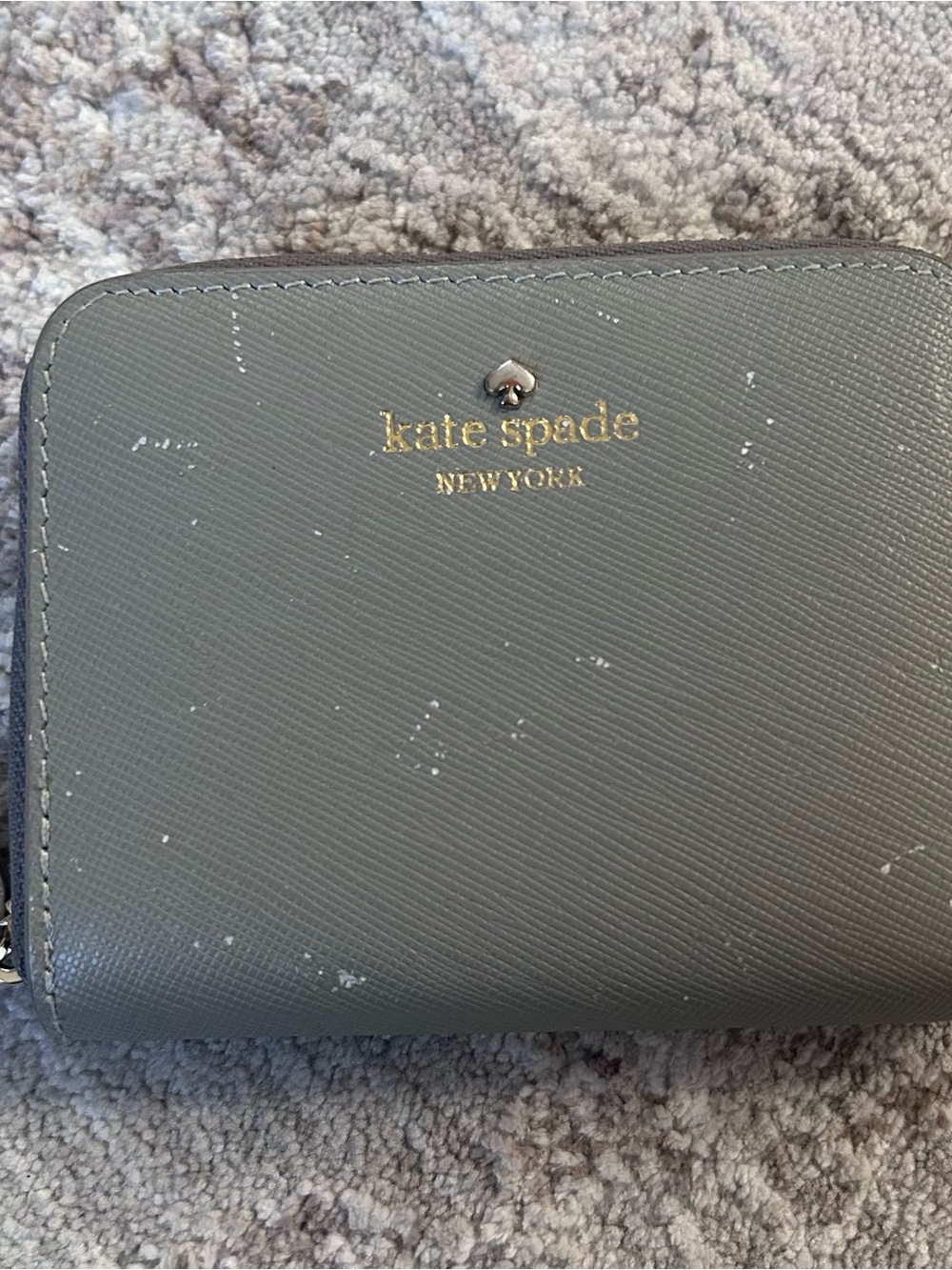 Kate Spade Saffiano Small Zip Around Card Case Holder Wallet See Description